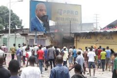 Protest against controversial plan by President Joseph Kabila to continue to stay in power