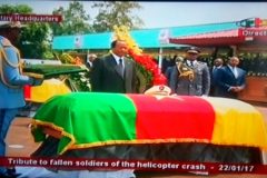 Biya meets caskets of fallen military officials