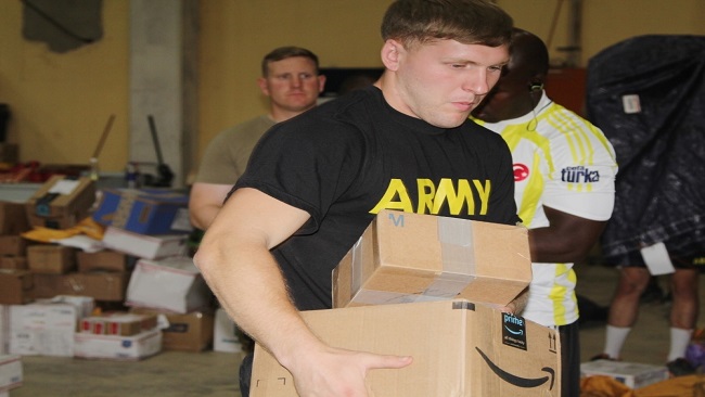 Christmas Mail arrives for US troops in Cameroon