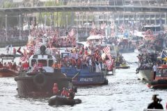 Football: Bilbao rejoices as Athletic parade Copa del Rey trophy on boat