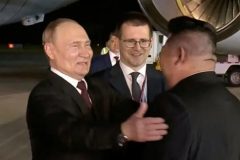 President Putin arrives in North Korea ahead of talks with Kim Jong Un