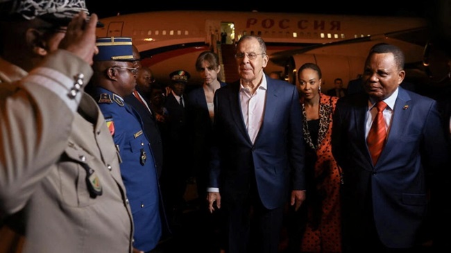Russian Foreign Minister Lavrov in Congo Brazzaville on Africa tour
