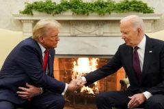 US: Trump meets Biden at White House to begin transition of power